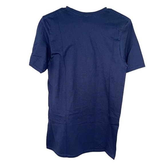 For Unto You Is Born Luke 2:11 Faith Christmas Navy Short-Sleeve T-shirt NWOT - Picture 2 of 2